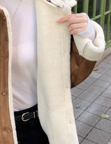 #スエードボアカラーハーフムートン