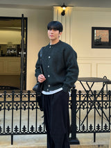 Brush wool cardigan