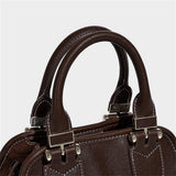 Autumn Winter Two-Tone Faux Leather Classic Tote Cross Bag