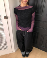 Teron Roll-Up Raw Denim Wide Pants