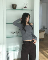 Linko Twisted Slim Fit Off-Shoulder Knitwear