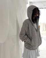 Blooming Hoddie Zip Up