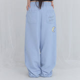 [FANCY X DUSTY] DEVIL & ANGEL PRINTED SWEATPANTS (SKY BLUE) F25NM1004