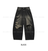 Pave Vintage Damage Balloon Denim Pants