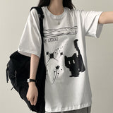 Glee cat cats boxy fit short sleeves