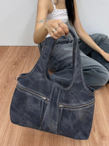 Vintage stitch bag mini [Blue]