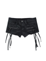 SEXXDEVIL Waxed Zip Micro Shorts