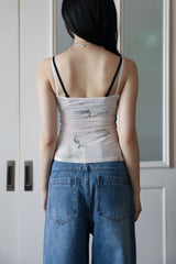Flower Mesh Blanc Sleeveless