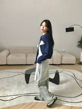 Marco crop knit zip up