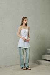 KITTEN MINI DRESS / WHITE