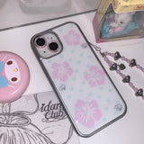 Aloha gal phone case (mint) - silver epoxy