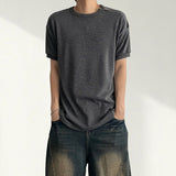 Ray Diagonal Shoulder Zipper Short Sleeve T-shirt 