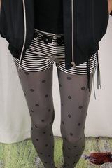 charcoal candy dot tights