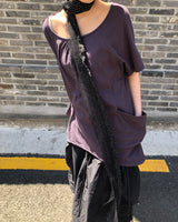 キャロットルーズフィットショートスリーブポケットTシャツ