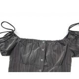 Elric Stripe Off Blouse
