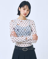 Dot See-Through Animal T-Shirt