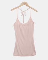 Bizel Halter Neck Strap Sleeveless Top