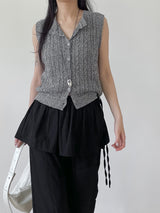Frill Wrap Nylon Wide Pants