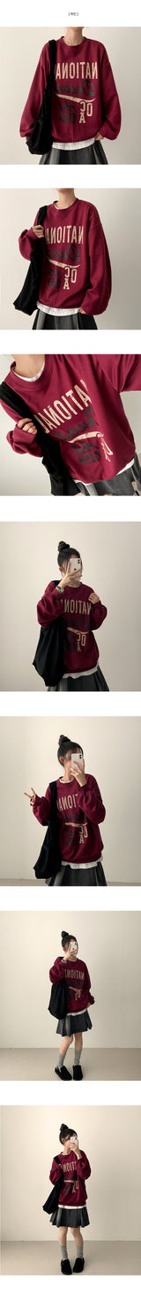 Shunnel Vintage Crack Printed Sweatshirt
