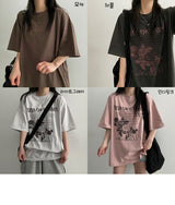 Rose short-sleeved T-shirt