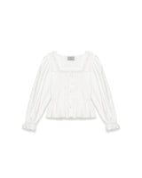 Square Frill Blouse (White)