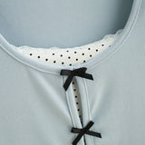 Lina Ribbon Layered Crop Top