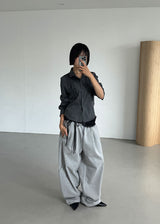 FRILL STRIPE SHIRT
