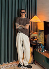 Cotton wide Color Pants 2COLOR