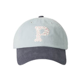 フローラル Pロゴ ボールキャップ(Soft Navy & Sky blue)