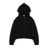 Plumpy Lace Line Hood Zip-Up (Black) F25QA965