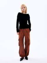  Paisley Corduroy Pants_Brick