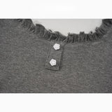 Frilly Button Layered Tee 232427751