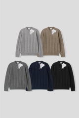 LMN Raf 4 Button Cable Crop Knit (5 colors)