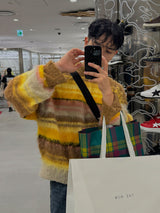 2 Low Multi Border Shaggy Knit (2color)
