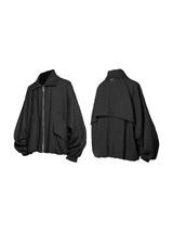 24AW クリサリスサイレンスマチェーテプリーツマルチポケットショートダークジップジャケット