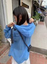 アロヒン シースルー サマーフードシャツ
