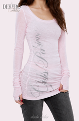 Trend lettering long-sleeve tee