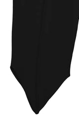 V　Cut　rib　half　pants