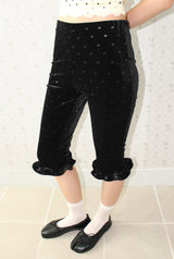 HEART VELVET CAPRI LEGGINGS