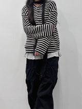 STRIPE TWEED CARDIGAN