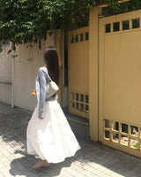 [MADE] Whisper, frill long skirt