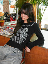 SCOOP NECK L/S BLACK