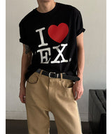 [Unisex] Semi crop heart t-shirts(2color)