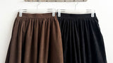 Rose waistband corduroy midi skirt