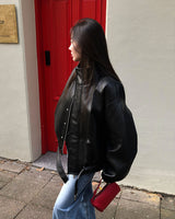[ORIGINAL] Tod Loose-Fit Belted Leather Jacket