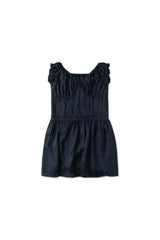 シルキーシャーリングドレス_black