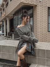 Teen Grey Brush Skirt