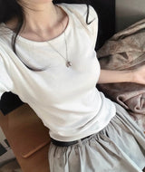 ペリソフト34スリーブスリムトップ
