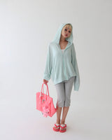 Summer Salanta See-through Oversized Fit Hooded Zip-Up Jacket