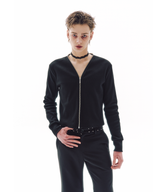 AROUND-NECK ZIP CARDIGAN